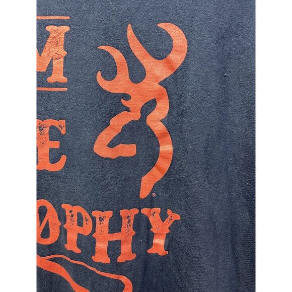Browning "I am the trophy” Mens Large Blue Graphic crew neck Hunting Shirt - Picture 6 of 6